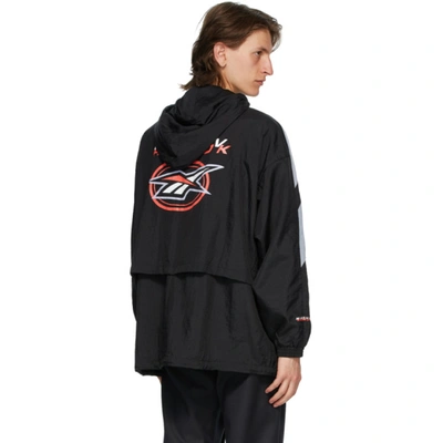 Shop Misbhv Black & Grey Reebok Edition Technical Windbreaker Jacket