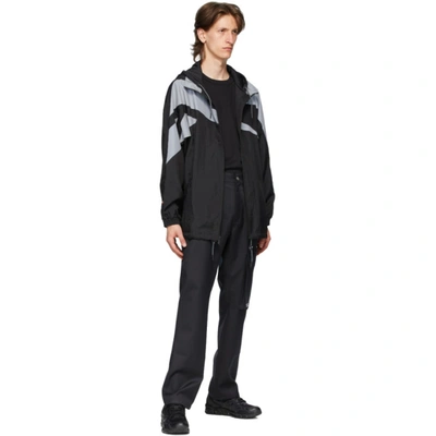 Shop Misbhv Black & Grey Reebok Edition Technical Windbreaker Jacket