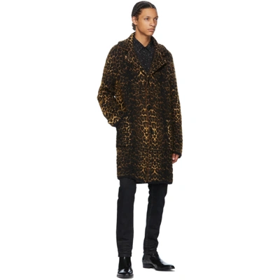 Shop Saint Laurent Beige Wool Single-breasted Coat In 1262 Blcmmr