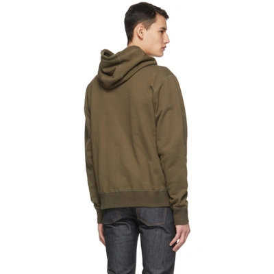 Shop Naked And Famous Green Heavyweight Terry Zip Hoodie In Hunter