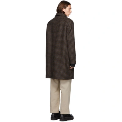 Shop Hope Brown Check Solid Coat In Brown Duo C