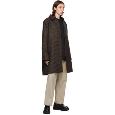 Shop Hope Brown Check Solid Coat In Brown Duo C