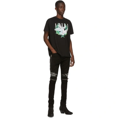 Shop Amiri Black Lovebirds T-shirt