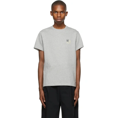 Shop Loewe Grey Anagram T-shirt In 1440 Grey M