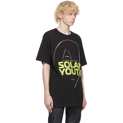 Shop Raf Simons Black Solar Youth T-shirt In 00099 Black