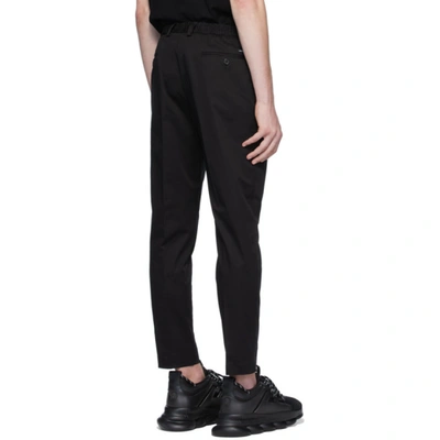 Shop Dolce & Gabbana Black Gabardine Dna Trousers In N0000 Nero