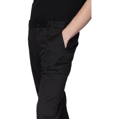 Shop Dolce & Gabbana Black Gabardine Dna Trousers In N0000 Nero