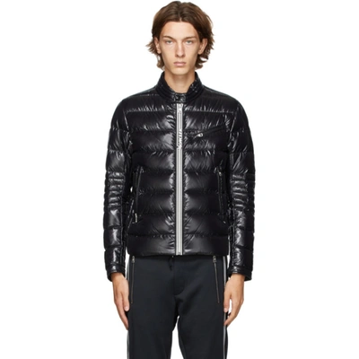 Moncler Biker-style Padded Jacket In Black | ModeSens