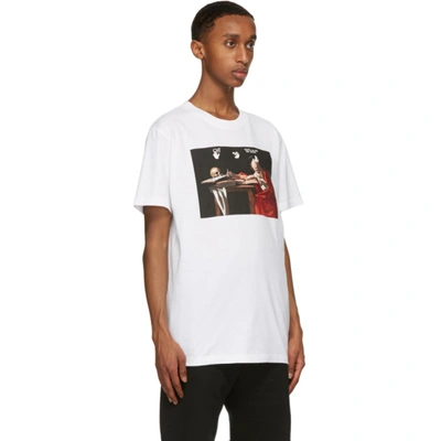 Shop Off-white White Caravaggio Print T-shirt In White Red