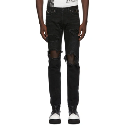 Shop Takahiromiyashita The Soloist Black Grunge Jeans