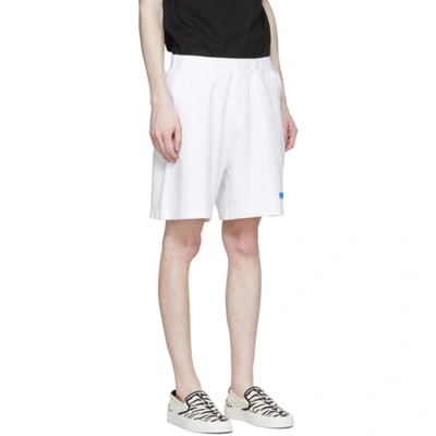 Shop Dsquared2 White Jersey Logo Shorts In 100 White