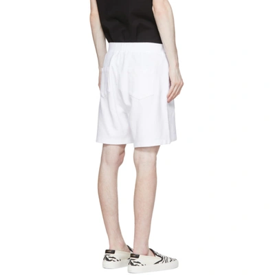 DSQUARED2 白色平纹针织徽标短裤