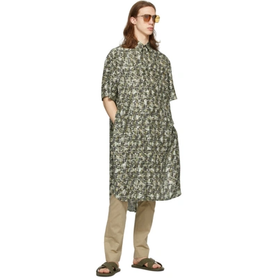 Shop Fendi Green Ff Camo Kaftan In F0kuk Green