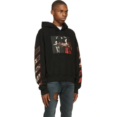 Shop Off-white Black Caravaggio Hoodie In Black Red