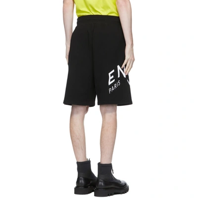 Shop Givenchy Black Refracted Embroidered Shorts In 004-black/w