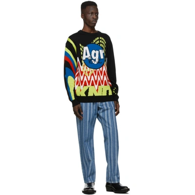 Shop Agr Ssense Exclusive Multicolor Logo Sweater In Black