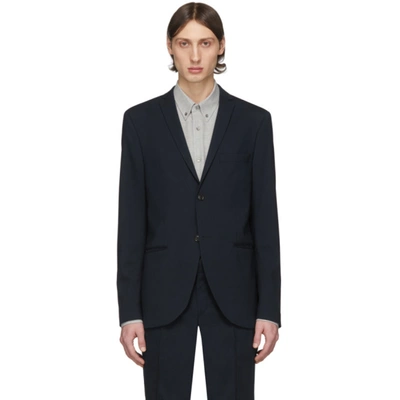 Shop Tiger Of Sweden Navy Wool Jile Blazer In 02hpetrol