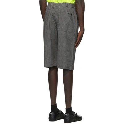 Shop Balenciaga Black & White Pyjama Shorts In 1070black/