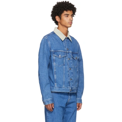 Shop Helmut Lang Blue Denim Masc Big Trucker Jacket