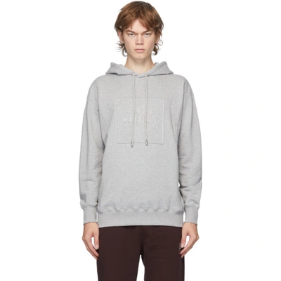 Shop Opening Ceremony Grey Box Logo Hoodie In Grey Melang