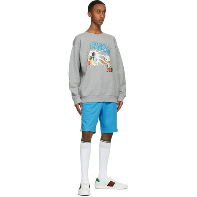 Shop Gucci Grey Disney Edition Donald Duck Sweatshirt In 1230 Grey M