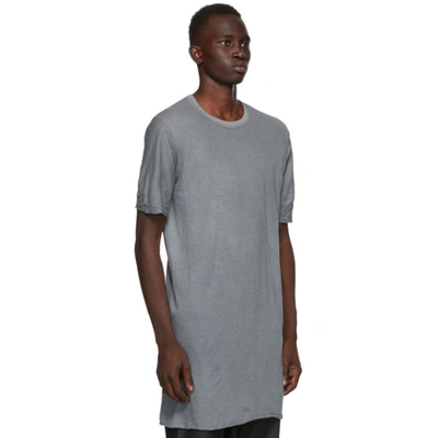 Shop Boris Bidjan Saberi Grey Object-dyed T-shirt In Synth Grey