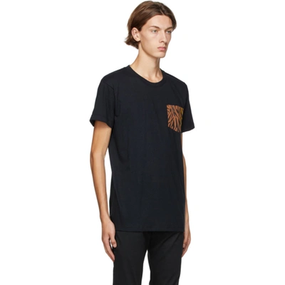 Shop Naked And Famous Denim Black Big Tiger T-shirt