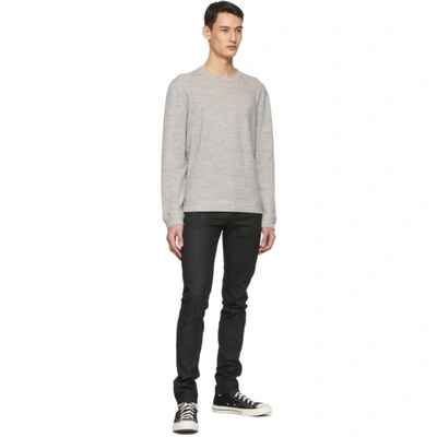 Shop Naked And Famous Grey Slim Vintage Sweater