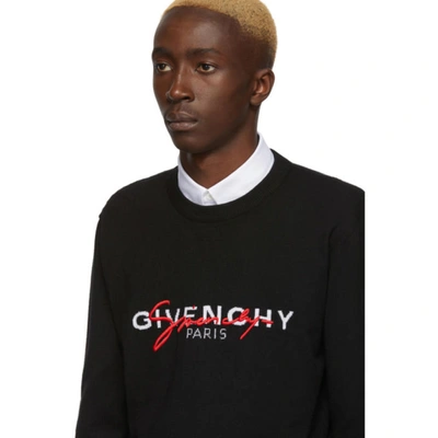 Shop Givenchy Black Classic Signature Sweater In 009 Black