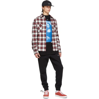 Shop Off-white Red & White Flannel Check Shirt In Red No Colo
