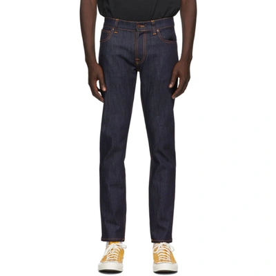 Nudie Jeans Jeans Gritty Jackson Dry Classic Navy L32 In Dry Ecru Embo |  ModeSens