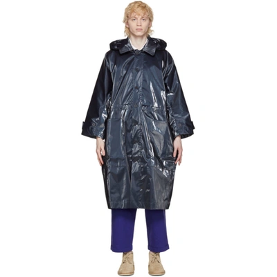 Shop Toogood Black 'the Ploughman' Coat In Ink