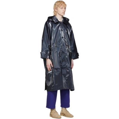 Shop Toogood Black 'the Ploughman' Coat In Ink