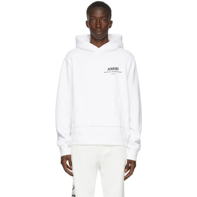 Shop Amiri White Pf20 Hoodie