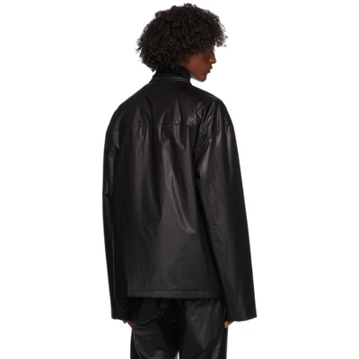 Shop Lemaire Black Wadded Jacket In 999 Black