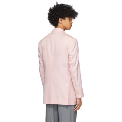 Shop Givenchy Pink Double-breasted Oversized Blazer In 272-powder