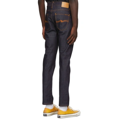 Shop Nudie Jeans Indigo Dry Lean Dean Jeans In Dry16dips