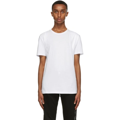 Shop Alexander Mcqueen White Harness T-shirt In 9000 White