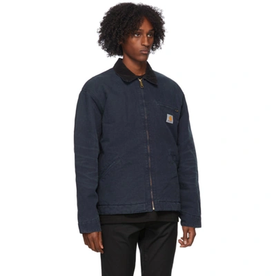 Carhartt Navy Og Detroit Jacket In 1c3k Navy | ModeSens