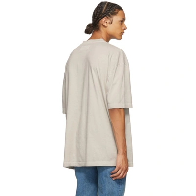 Shop Maison Margiela Grey Resin Garment Dyed T-shirt In 801 Pearl