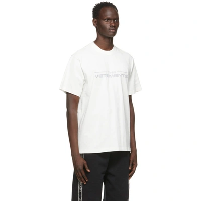 Shop Vetements White 'the Logo' T-shirt In White 14619873