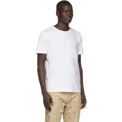 Shop Fendi White Destruction T-shirt In F0qa0 White