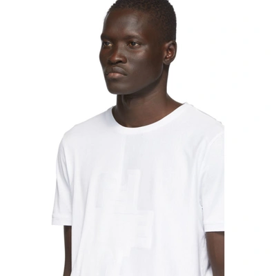 Shop Fendi White Destruction T-shirt In F0qa0 White