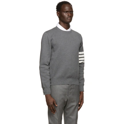 Shop Thom Browne Grey Milano 4-bar Sweater In 035 Med Gre