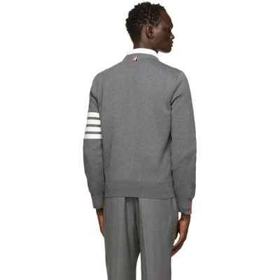 Shop Thom Browne Grey Milano 4-bar Sweater In 035 Med Gre