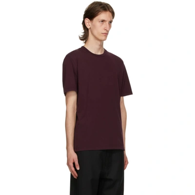 Shop Maison Margiela Burgundy Jersey T-shirt In 227 Bordeau