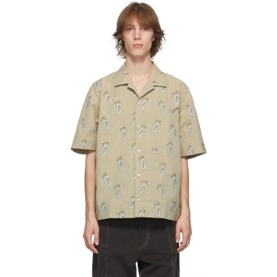 Shop Jacquemus Beige La Chemise Jean Shirt In Beige Pista