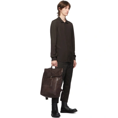 Shop Rick Owens Brown Cropped Astaires Trousers In 78 Dark Dus