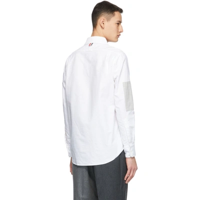 Shop Thom Browne White Oxford Elbow Patch Shirt In 100 White