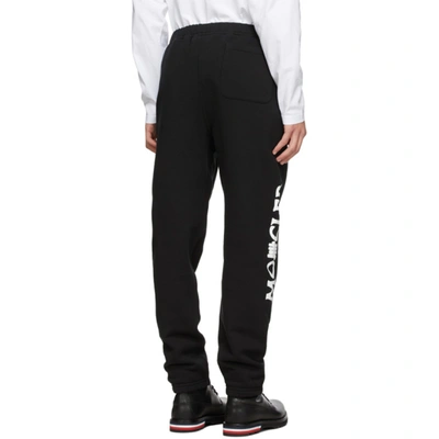 Shop Moncler Genius 2 Moncler 1952 Black Undefeated Edition Fleece Logo Lounge Pants In 999 Black